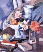 Samuel John Peploe Still Life Roses and Book painting